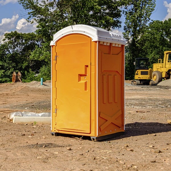 how often are the porta potties cleaned and serviced during a rental period in Peterson Iowa